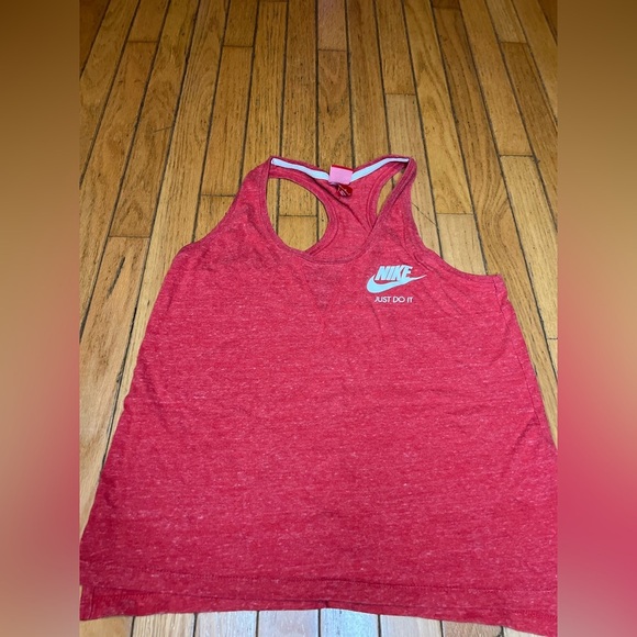 Nike Tops - vintage nike racer back tank top shirt Women’s medium Heather Red